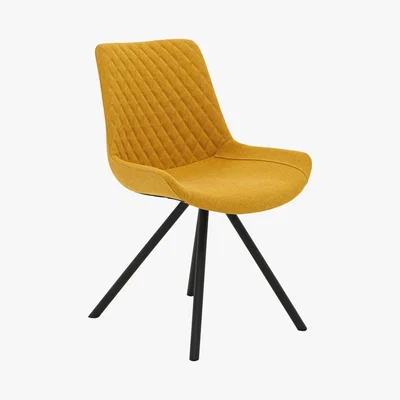 Furniture Village Rocket Pair of Bar Chairs - Yellow