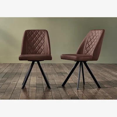 Furniture Village Jupiter Set of 4 Swivel Dining Chairs