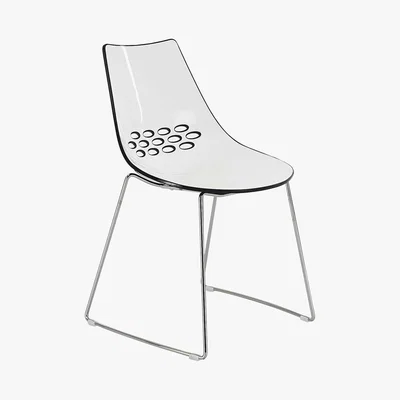 Furniture Village Jam Pair of Sleigh Leg Dining Chairs