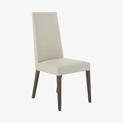 Furniture Village ALF - Vito Pair of Rose Wood Back Faux Leather Dining Chairs