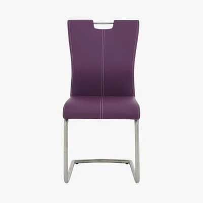 Furniture Village Ideas Handle-back Chair with Cantilever Base - Purple