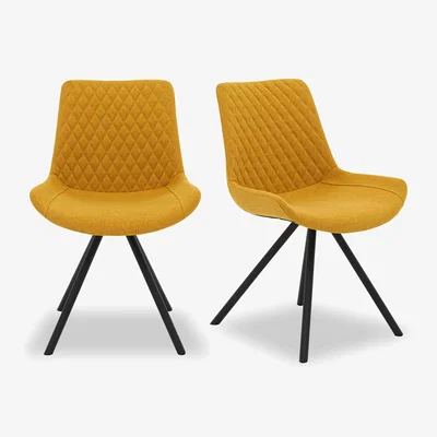 Furniture Village Ion Pair of Fabric Dining Chairs