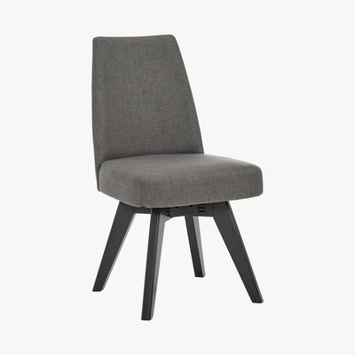 Furniture Village Velodrome Pair of Swivel Upholstered Fabric Chairs - Grey