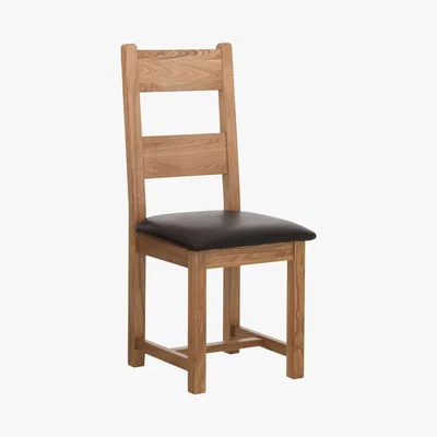 Furniture Village California Pair of Wood Ladderback Dining Chairs