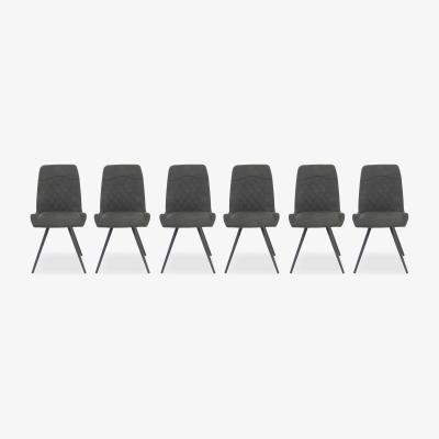 Furniture Village Warrior Set of 6 Standard Dining Chairs - Grey