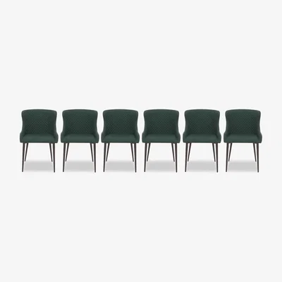 Furniture Village Hanoi Set of 6 Faux Leather Dining Chairs