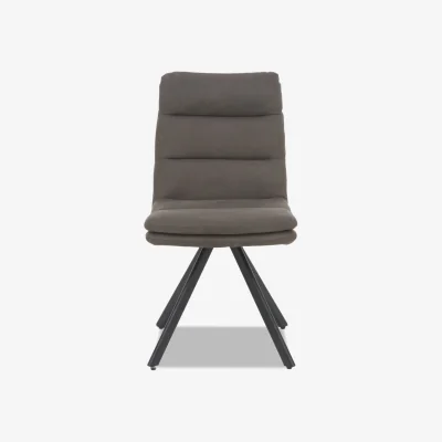 Furniture Village Njord Fabric Swivel Dining Chair - Anthracite