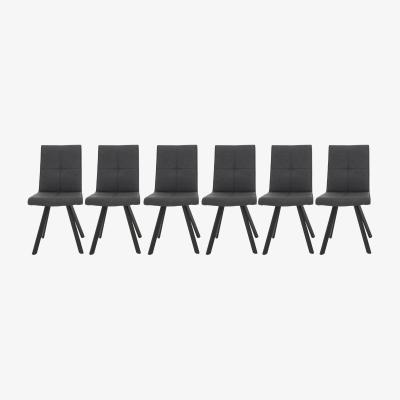 Furniture Village Phoenix Set of 6 Dining Chairs - Dark Grey