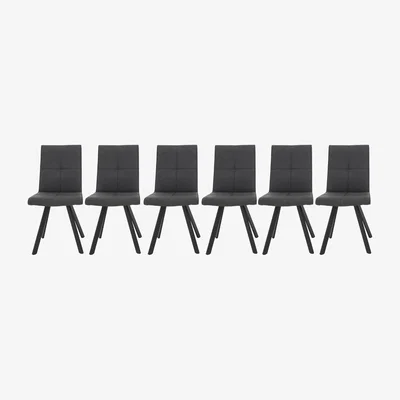 Furniture Village Phoenix Set of 6 Dining Chairs - Dark Grey