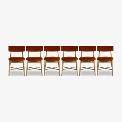 Furniture Village G Plan - Winchester Set of 6 of Dining Chairs - Orange