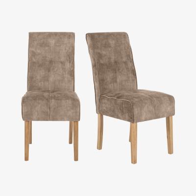 Furniture Village Furnitureland - California Pair of Velvet Fabric Dining Chairs