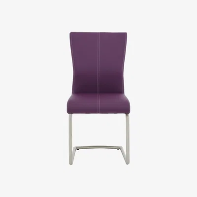 Furniture Village Ideas Dining Chair with Round-Edged Cantilever Base - Purple