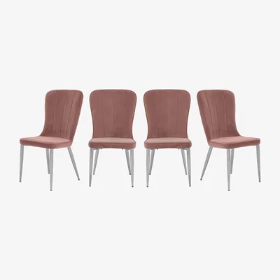 Furniture Village Set of 4 Raph Chairs - Pink