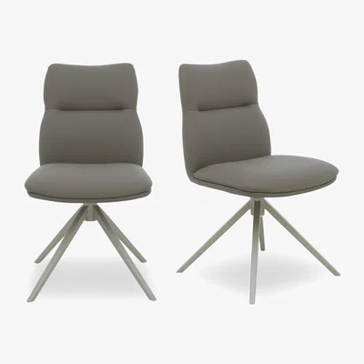 Furniture Village Diva Pair of Swivel Dining Chairs
