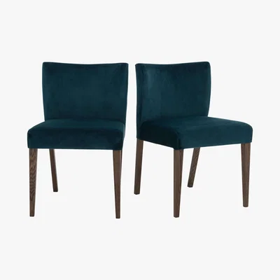 Furniture Village Havana Pair of Velvet Dining Chairs