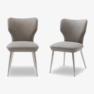 Furniture Village Elegante Pair of Dining Chairs - Taupe