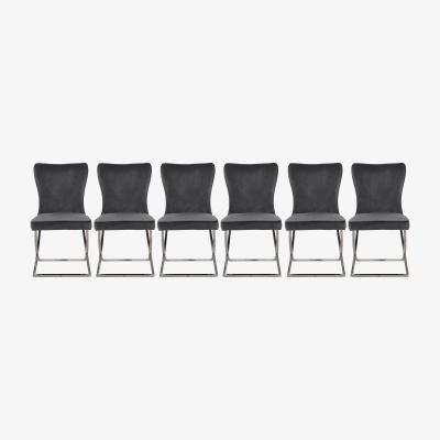 Furniture Village Vanquish Set of 6 Dining Chairs - Grey