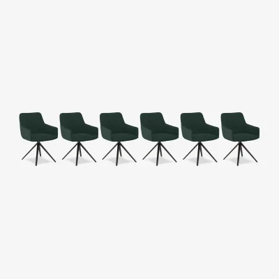 Furniture Village Jose Set of 6 Swivel Dining Arm Chairs