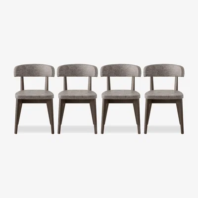 Furniture Village Connubia - Siren Set of 4 Graphite Wooden Leg Dining Chairs