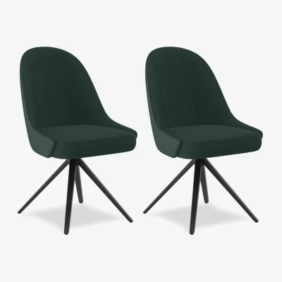 Furniture Village Jose Pair of Swivel Dining Chairs