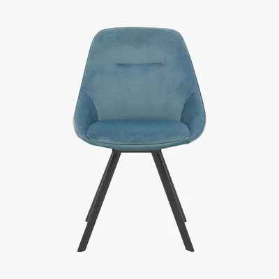 Furniture Village Arctic Swivel Fabric Dining Chair - Blue