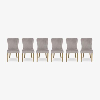 Furniture Village Kiara Set of 6 Luxe Fabric Dining Chairs