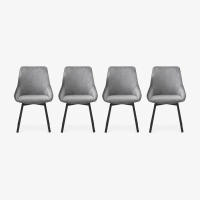 Furniture Village Veja Set of 4 Swivel Dining Chairs