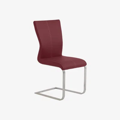 Furniture Village Ideas Dining Chair with Square-Edged Cantilever Base - Red