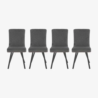 Furniture Village Mars Set of 4 Velvet Dining Chairs