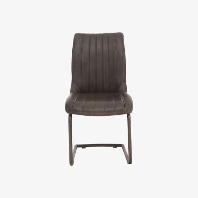 Furniture Village Dee Cantilever Leather Dining Chair - Grey