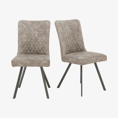 Furniture Village Earth Pair of Dining Chairs - Grey