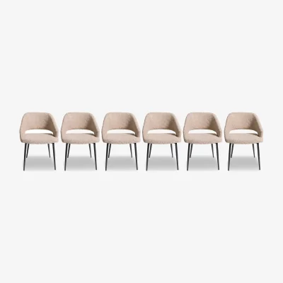 Furniture Village Romeo Set of 6 Fabric Dining Chairs - Dining Room Furniture - In Time for Christmas