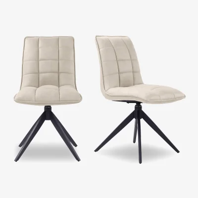 Furniture Village Luno Pair of Swivel Dining Chairs