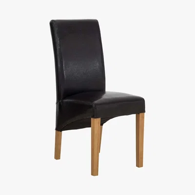 Furniture Village California Pair of Faux Leather Dining Chairs