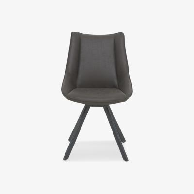 Furniture Village Lucio Faux Leather Swivel Dining Chair