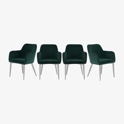 Furniture Village Set of 4 Leo Fabric Chairs