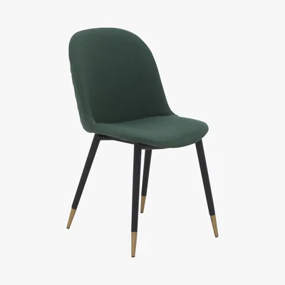 Furniture Village Como Pair of Dining Chairs - Green
