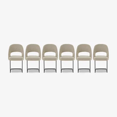 Furniture Village Tiber Set of 6 Cantilever Dining Chairs