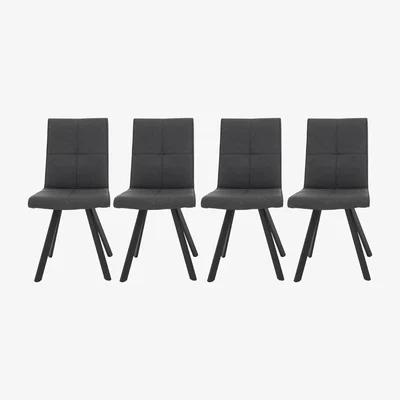 Furniture Village Phoenix Set of 4 Dining Chairs - Dark Grey