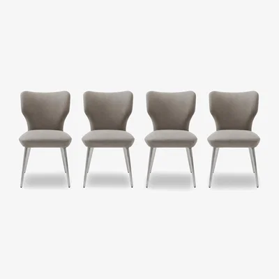 Furniture Village Elegante Set of 4 Dining Chairs - Taupe