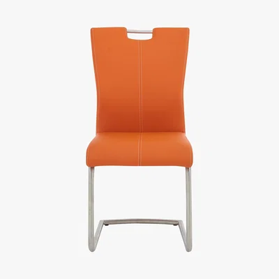 Furniture Village Ideas Handle-back Chair with Cantilever Base - Orange