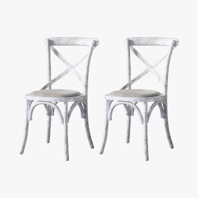 Furniture Village Riviera Pair of Cross Back Chairs