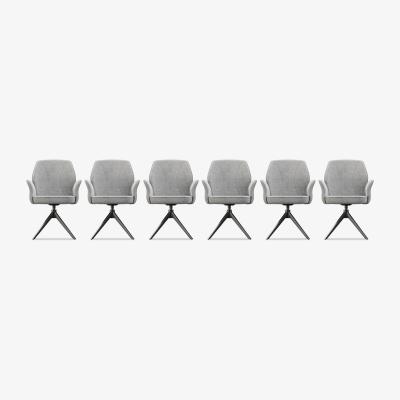 Furniture Village Julio Set of 6 Dining Arm Chairs - Stone