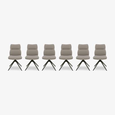 Furniture Village Diva Set of 6 Swivel Dining Chairs