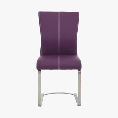 Furniture Village Ideas Chair with Cantilever Base - Purple