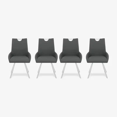 Furniture Village Nadal Set of 4 Swivel Dining Arm Chairs
