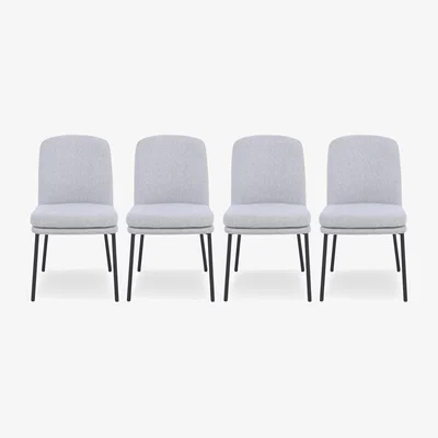 Furniture Village Cortado Set of 4 Dining Chairs with Metal Legs