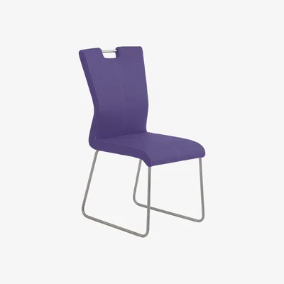 Furniture Village Ideas Handle-Back Dining Chair with Sledge Base - Purple