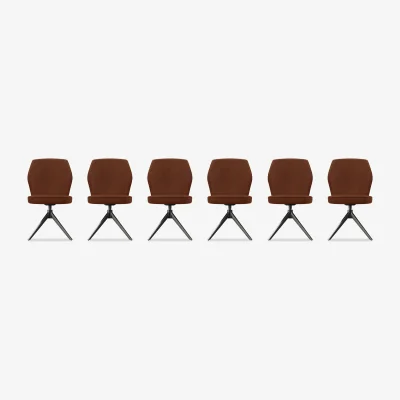 Furniture Village Julio Set of 6 Swivel Dining Chairs