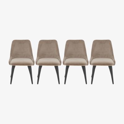 Furniture Village Noir Set of Four Dining Chairs - Taupe